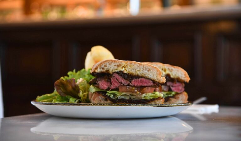 Steak ciabatta from Bobo's Bistro, Montigo Resorts Somerset at Charlton House