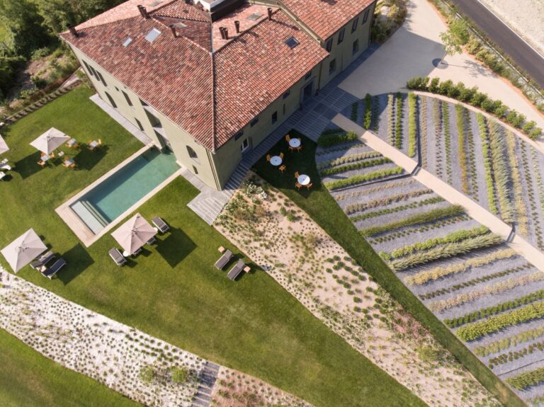 La Raia, the biodynamic estate from the air, Natasha Barbato