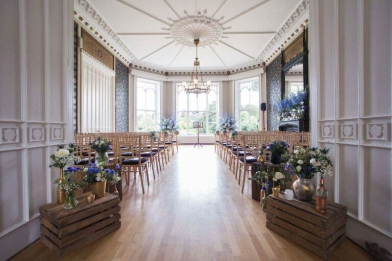 Ceremony seating in the Orchid Room, Non Such Mansion