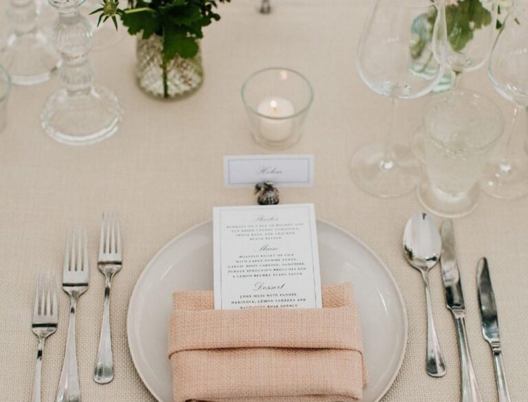 Place setting with menu card, Non Such Mansion
