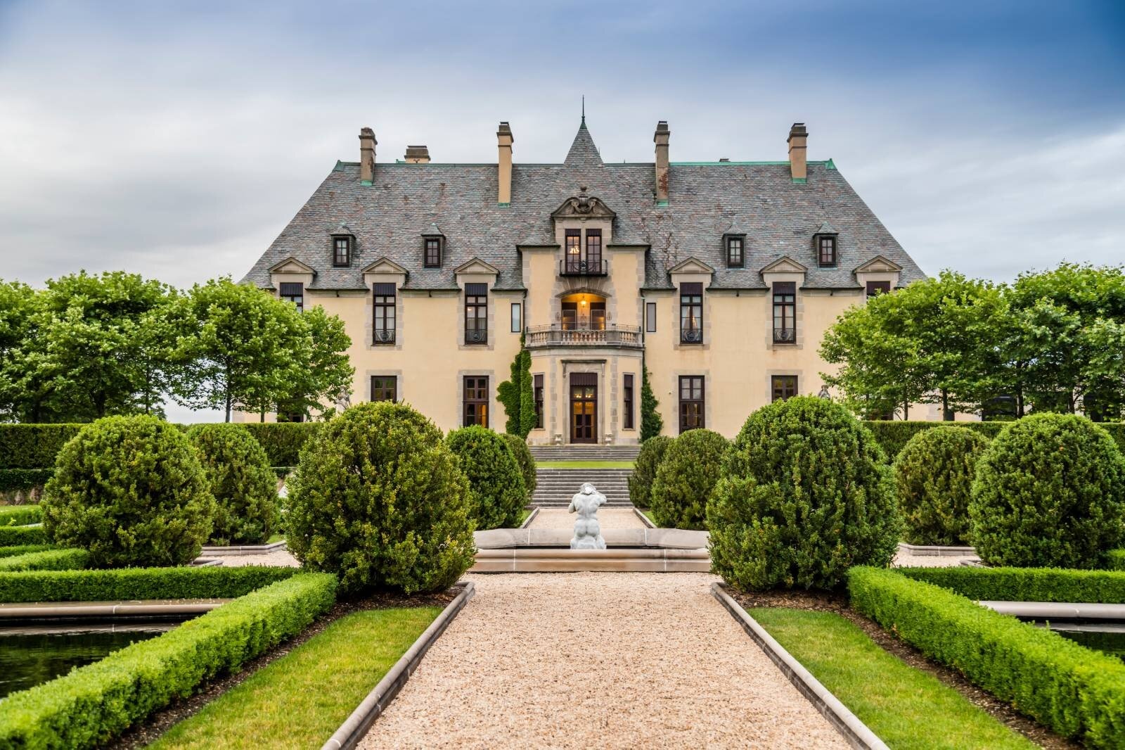 The Château Façade from the Garden Path, Oheka Castle