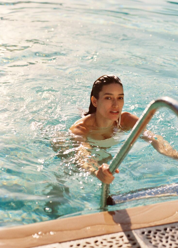 Swimming in the resort pool, One&Only Royal Mirage