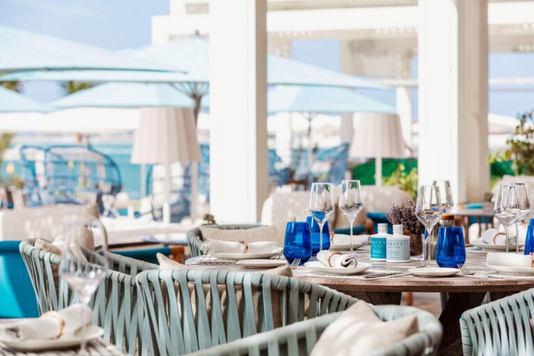 A table laid at DRIFT Dubai, One&Only Royal Mirage