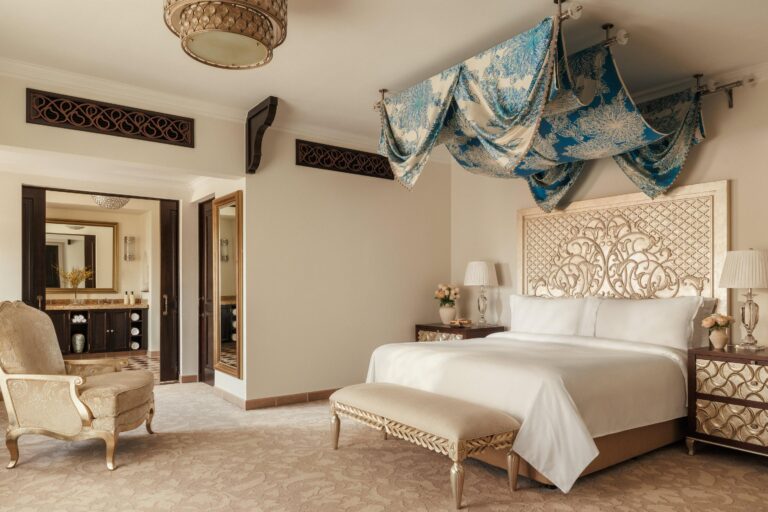 The bedroom of the Prince Suite, One&Only Royal Mirage