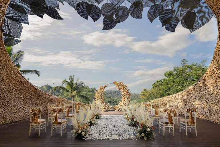 Ceremony seating inside the Bamboo Nest, Padma Resort Ubud