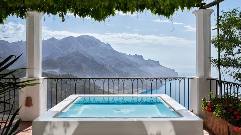 Belvedere Suite terrace with a private hydro-pool, Palazzo Avino