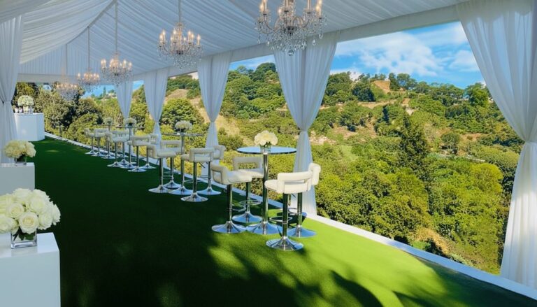 The gardens and grounds of the estate on Billionaires Row, Palazzo Beverly Hills