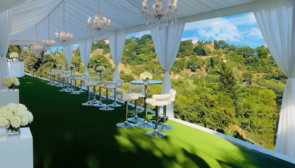 The gardens and grounds of the estate on Billionaires Row, Palazzo Beverly Hills