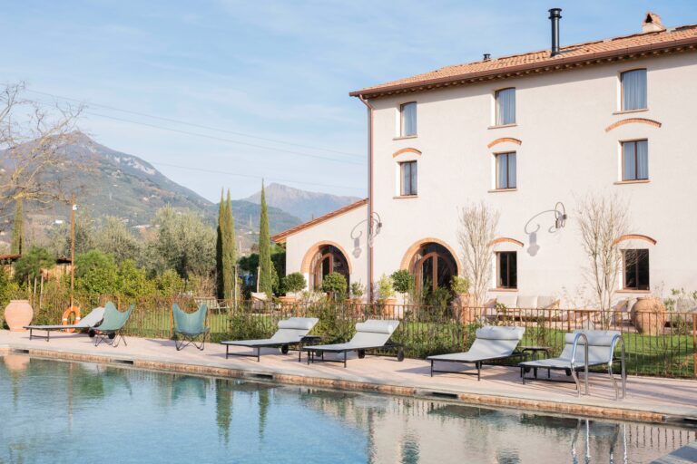 The Pool at Paradis Agricole, Apuan Alps Backdrop, Paradis Pietrasanta