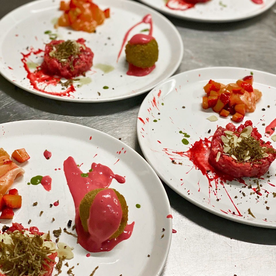 A starter served at a wedding dinner, Parco dei Cavalieri