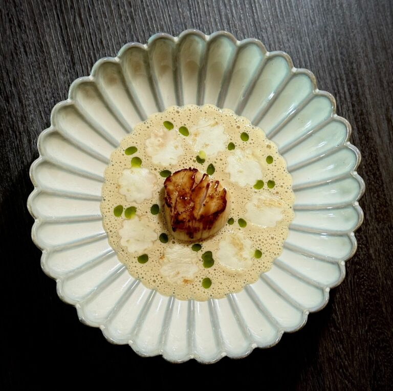 A plated signature dish from the 1851 Restaurant, Peckforton Castle