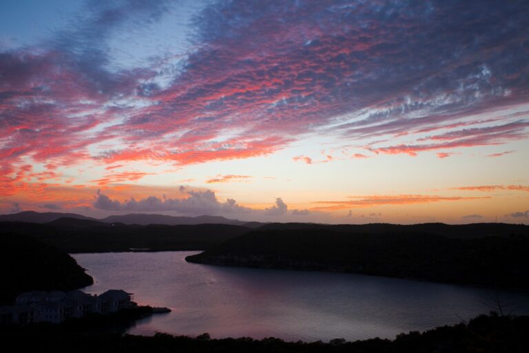 Sunset over the bay seen from the villa, Perfect Sunshine Antigua