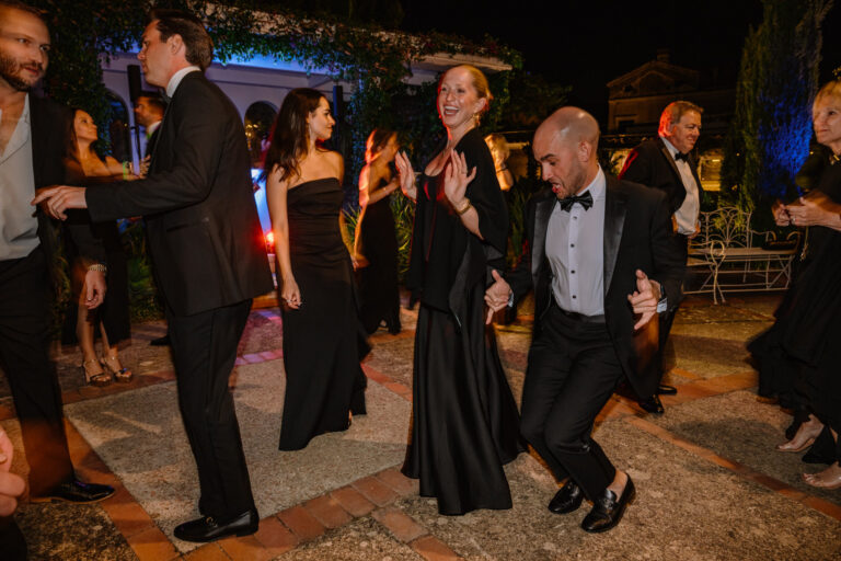 Guests dancing on the terrace after dark, Villa Eva, Ravello, Pierpaolo Perri