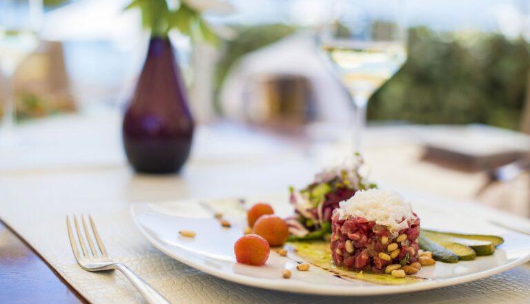 A plate at Pura Vida, Pura Vida Beach Ibiza