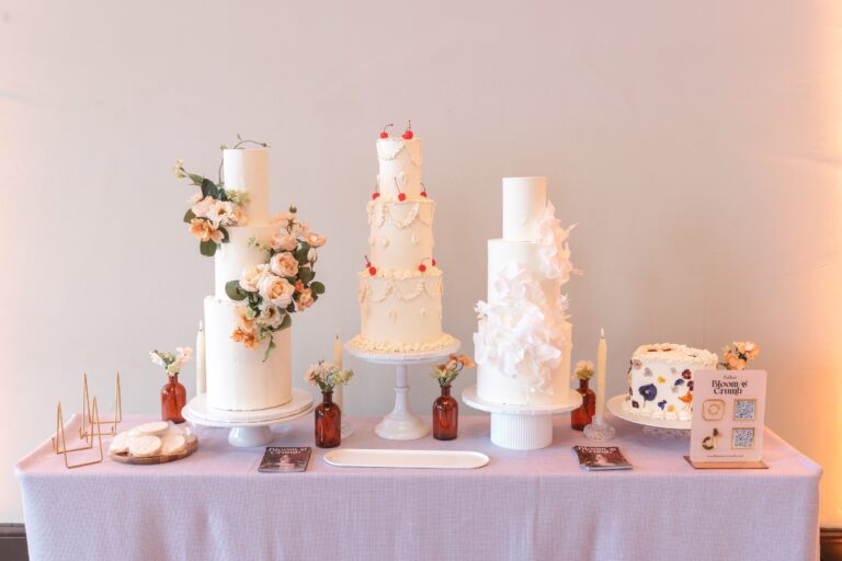 A wedding cake display at a wedding showcase, Queen's House