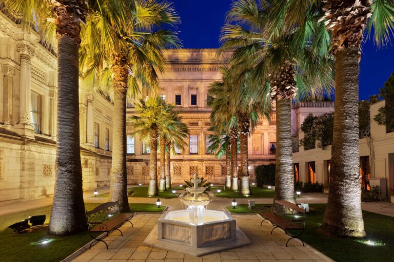 Palace and garden at night, Çırağan Palace Kempinski Istanbul