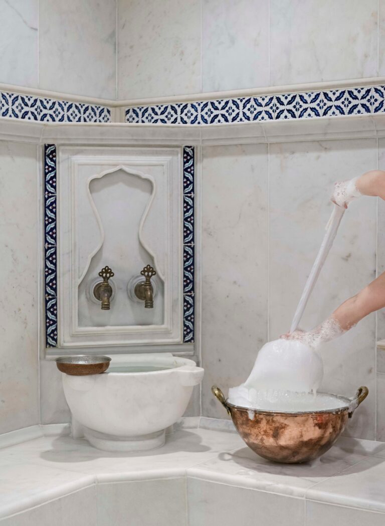 Marble hammam basin, Çırağan Palace Kempinski Istanbul