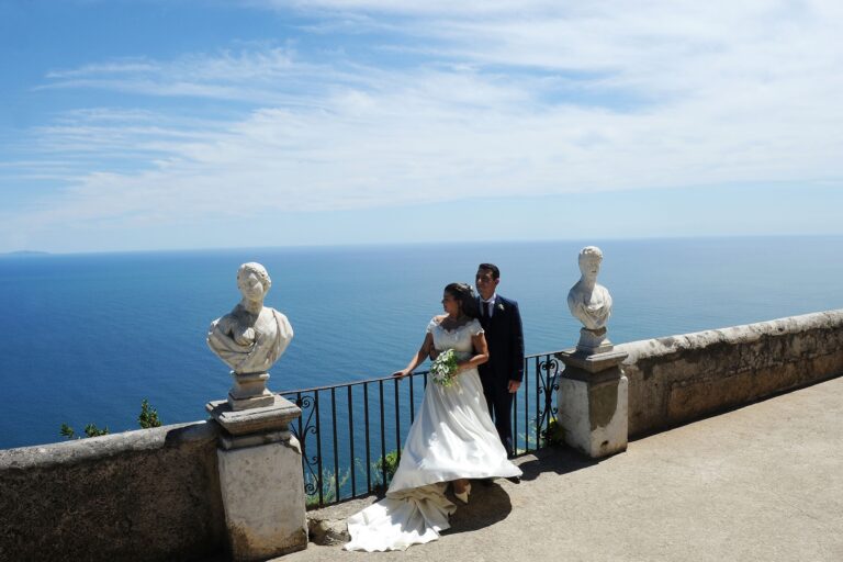 At the balustrade of marble busts, the open sea a long way below, Ramona Avitabile Wedding Planner
