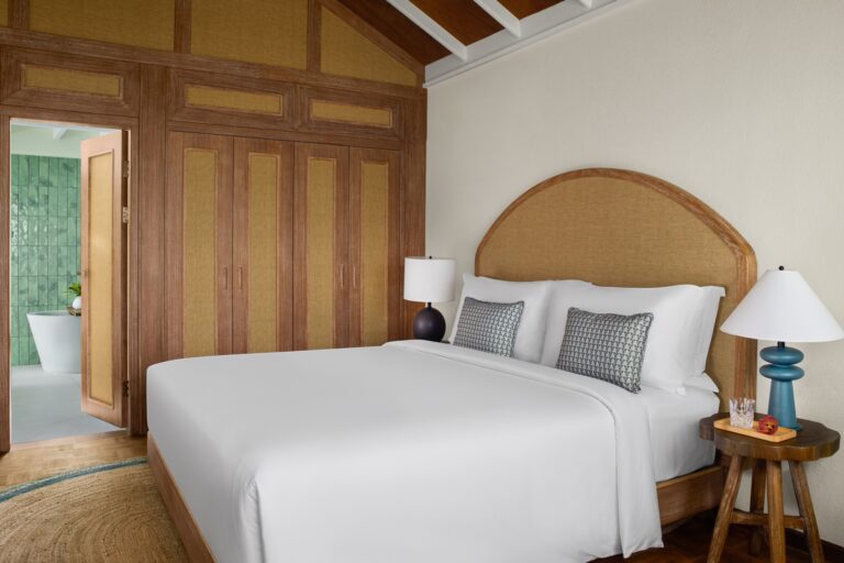 Sunset Beach Villa bedroom, Reethi Beach Maldives