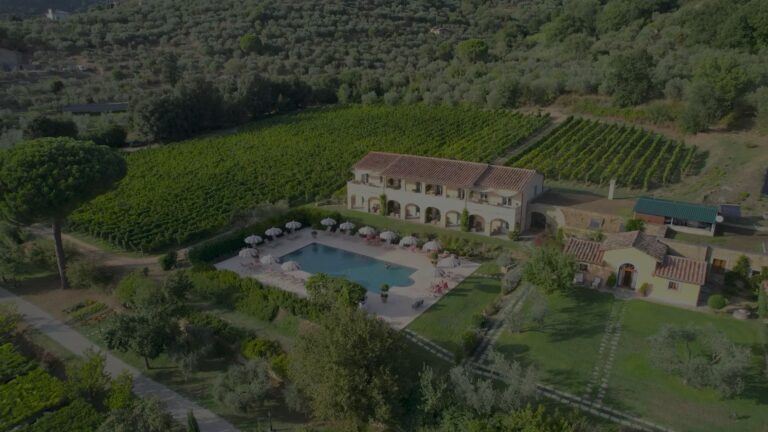 The Estate from the Air, Relais & Châteaux Il Falconiere & Spa