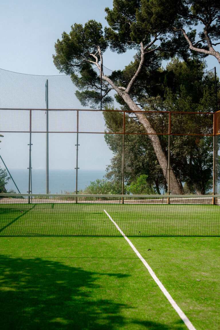 The padel court at La Corniche, Rocabella