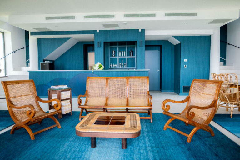 The bar lounge inside Le Temple, Rocabella