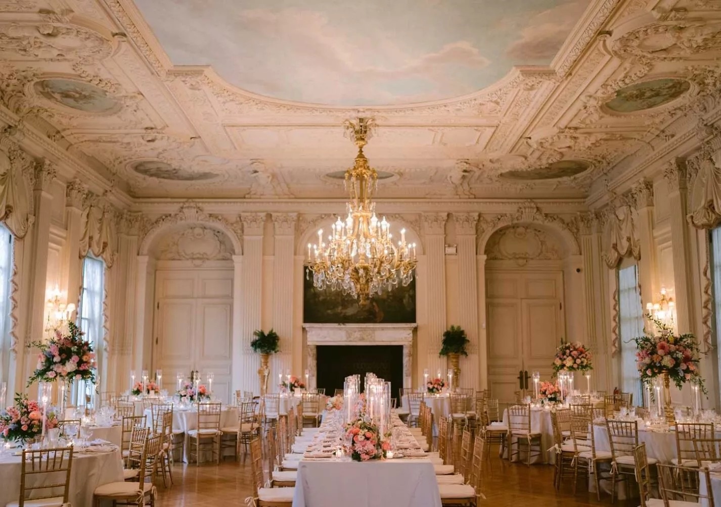 The Salon, Set for a Wedding Dinner, Rosecliff