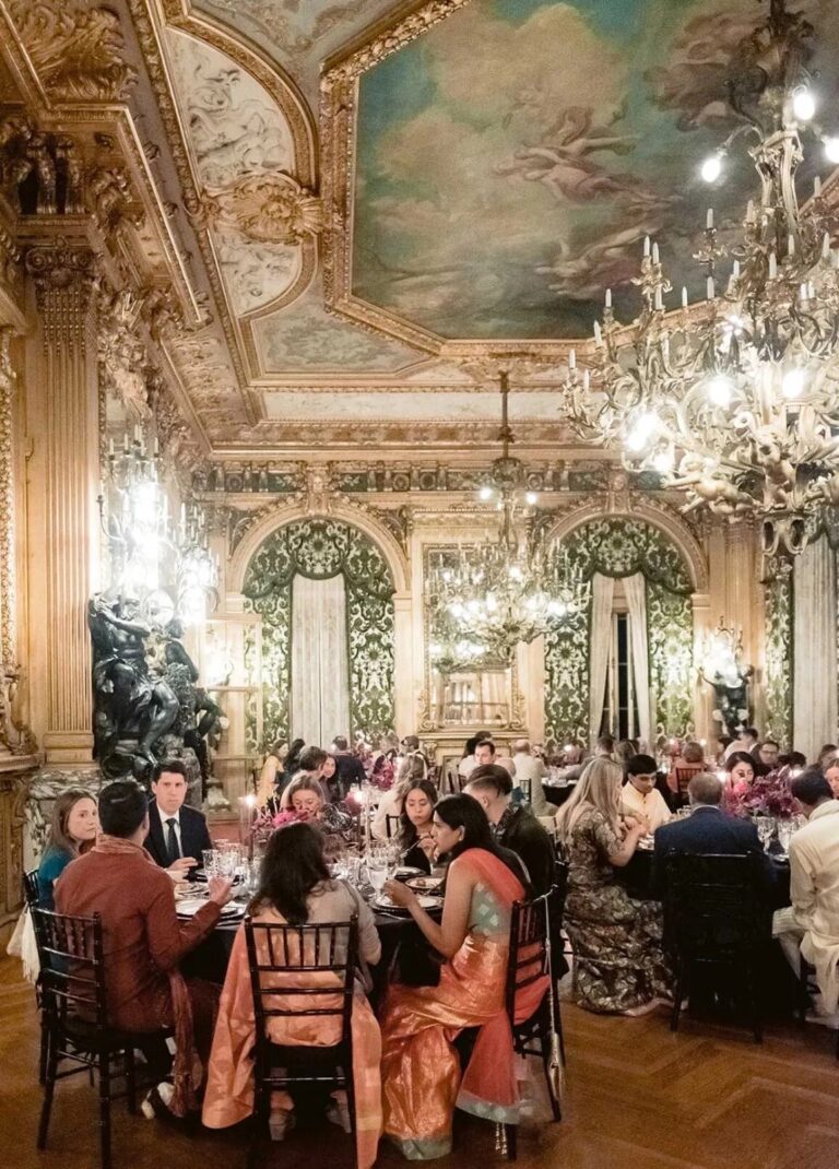 An Evening Wedding Dinner in the Ballroom, Rosecliff