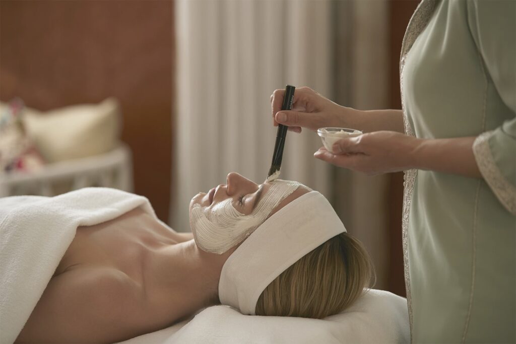 Facial treatment at the spa, Royal Mansour Marrakech