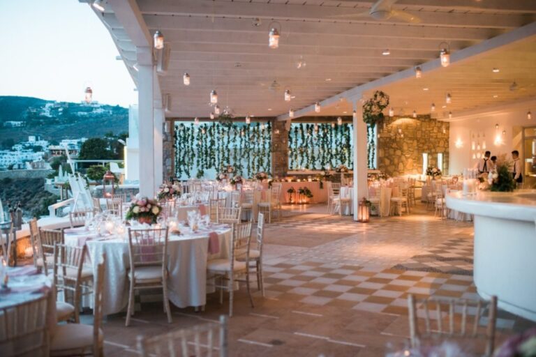 The Reception Terrace at Dusk, Saint John Hotel Villas and Spa