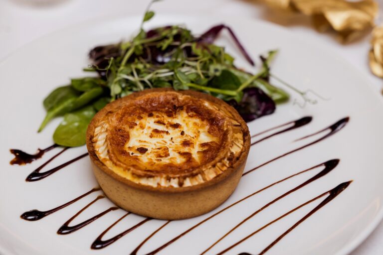 A plated tart starter, Salomons Estate