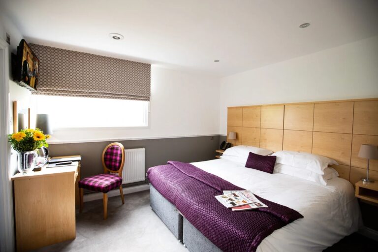 A double bedroom in the guest accommodation, Salomons Estate