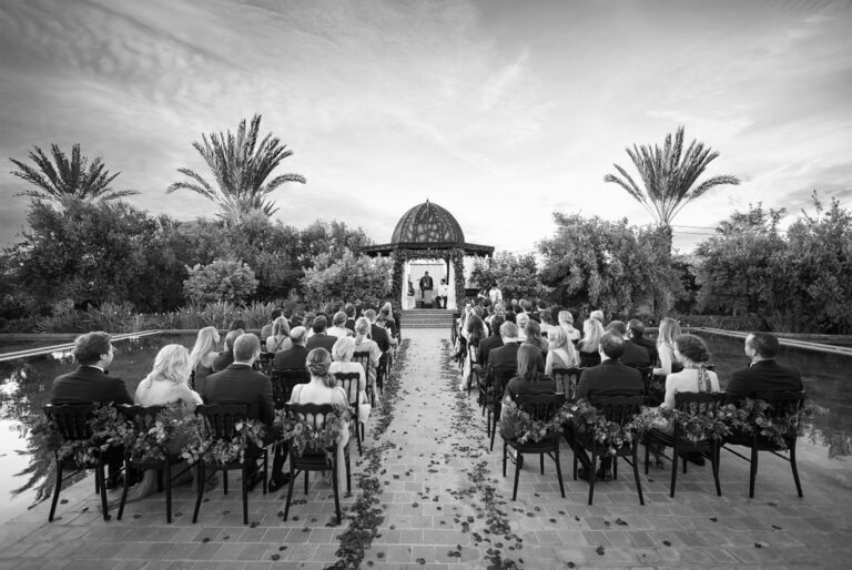 Wedding ceremony in the gardens, Selman Marrakech
