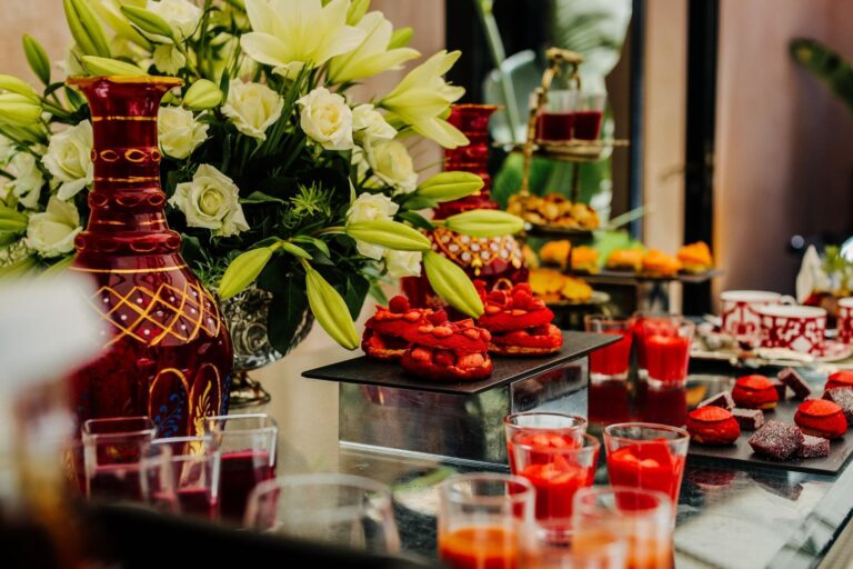 Moroccan desserts and sweets display, Selman Marrakech