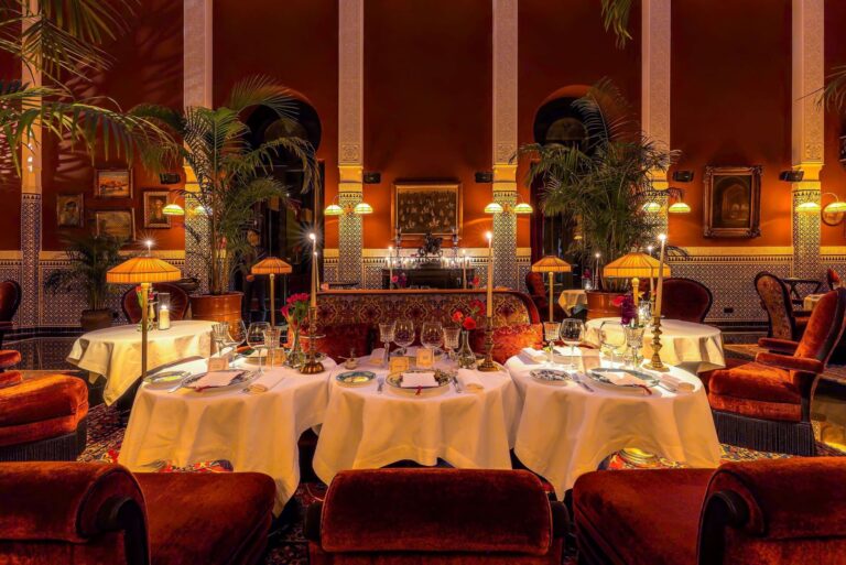 Dining room laid for dinner, Selman Marrakech