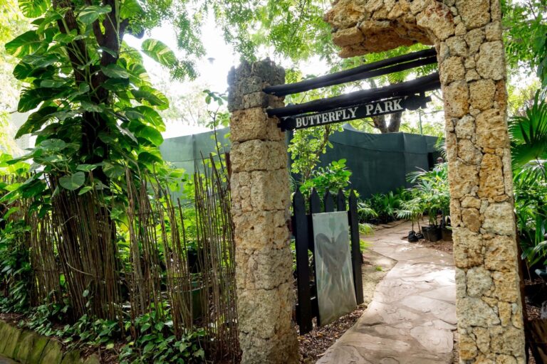 Entrance to the resort butterfly park, Serena Beach Resort & Spa