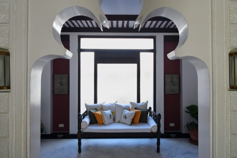 Maisha Spa archway and seating, Serena Beach Resort & Spa