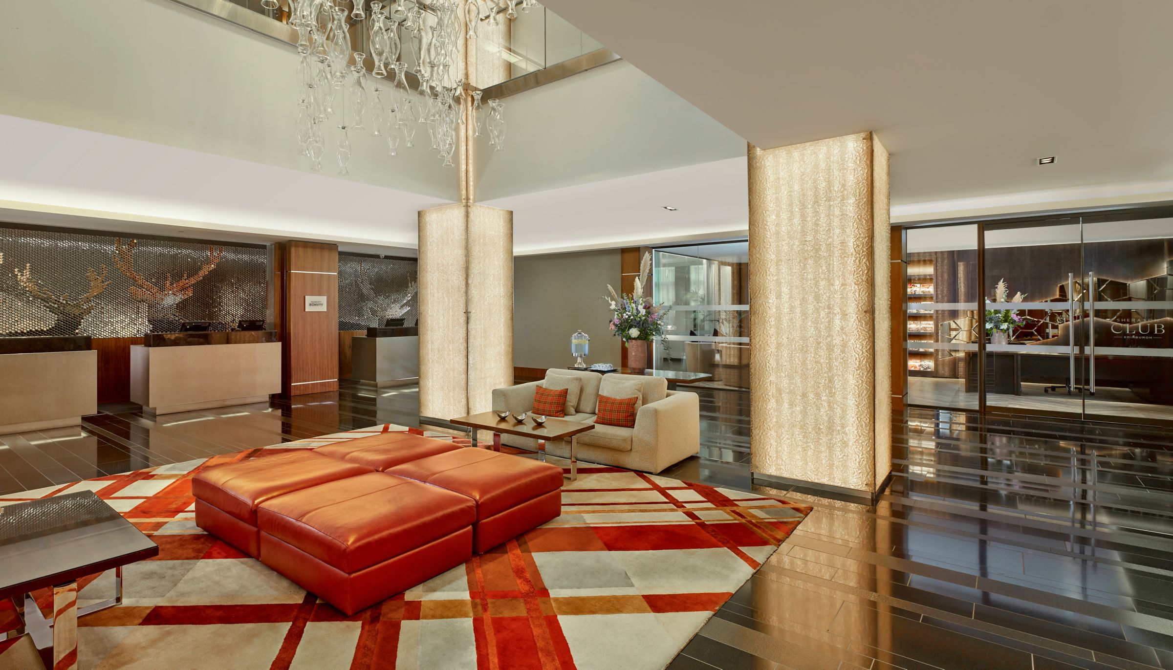 The hotel lobby, Sheraton Grand Hotel & Spa, Edinburgh