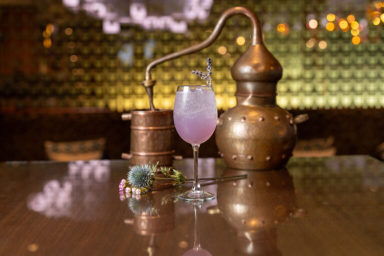A cocktail served at the bar, Sheraton Grand Hotel & Spa, Edinburgh