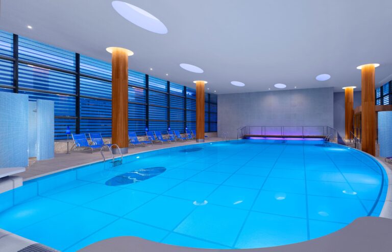 The pool on the top floor of One Spa, Sheraton Grand Hotel & Spa, Edinburgh