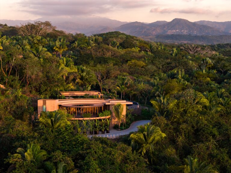 Arrival pavilion among the jungle canopy, Siari Riviera Nayarit, a Ritz-Carlton Reserve