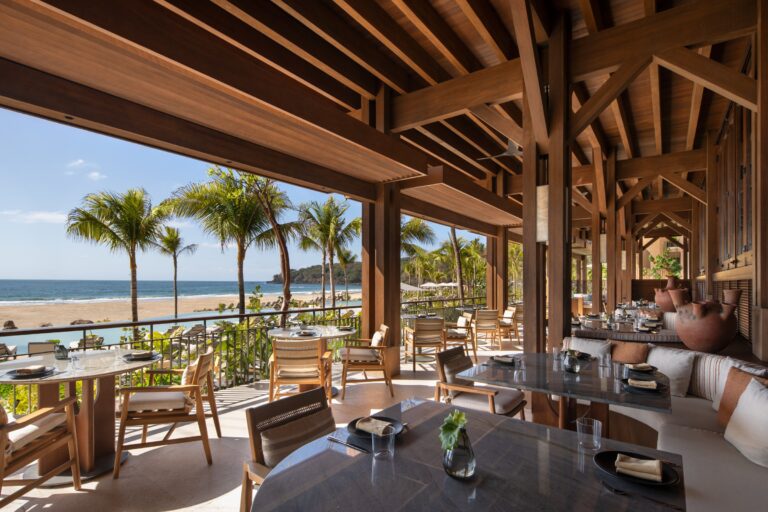 Estero terrace dining overlooking the beach, Siari Riviera Nayarit, a Ritz-Carlton Reserve