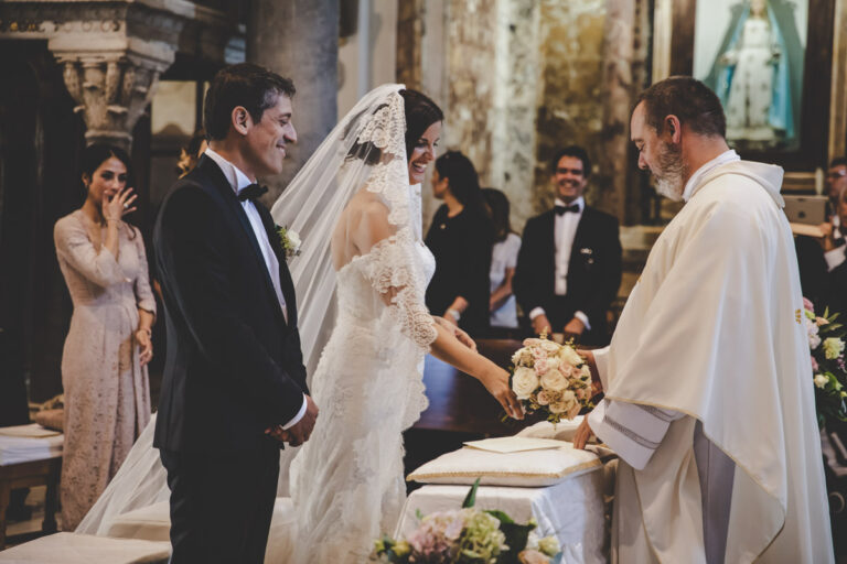 The church ceremony for a wedding celebrated at La Librata, Terracina, on the Lazio coast, Silvia Cleri Photography