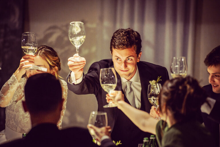 A toast at dinner at Reale Castel di Sangro, Abruzzo, Silvia Cleri Photography