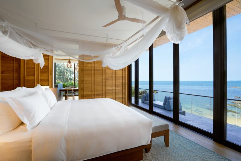 The Beach Retreat bedroom, Six Senses Krabey Island