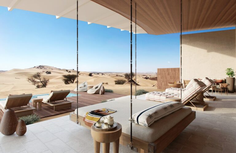 The terrace and plunge pool of a one bedroom pool villa, Six Senses Southern Dunes