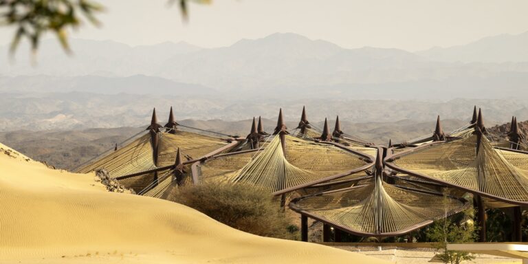 The Resort Set Against the Hijaz Dunes, Desert Landscape, Six Senses Southern Dunes
