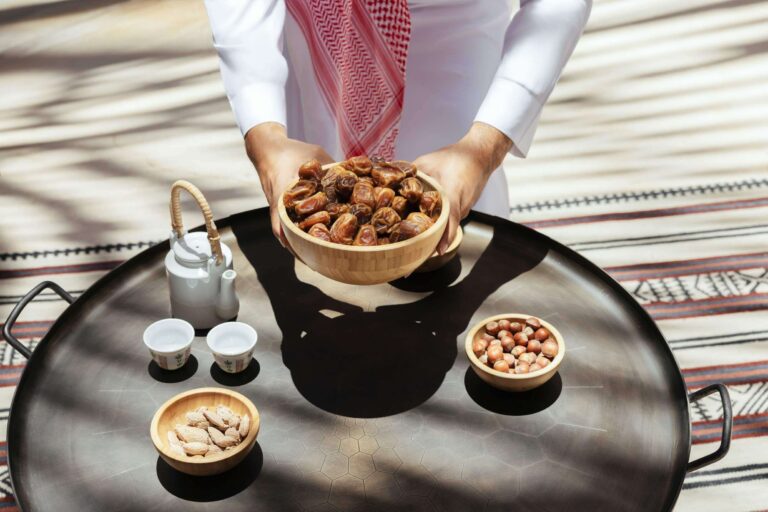 Traditional Saudi Welcome with Local Dates and Fresh Produce, Six Senses Southern Dunes