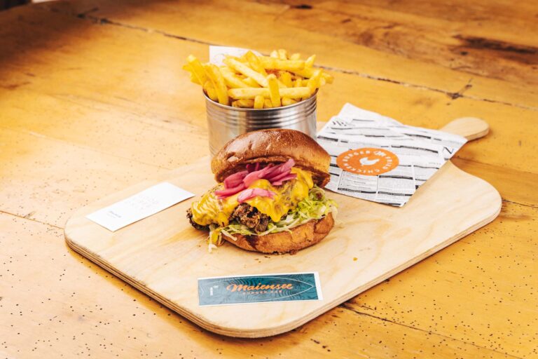 Burger from the Maiensee Burger Bar, Ski Hotel Maiensee