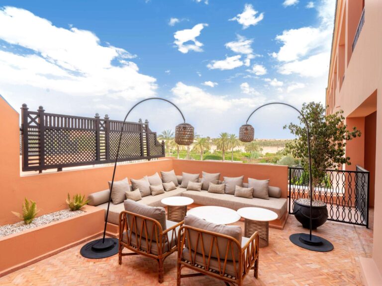Terrace lounge of a suite, Sofitel Marrakech Lounge and Spa